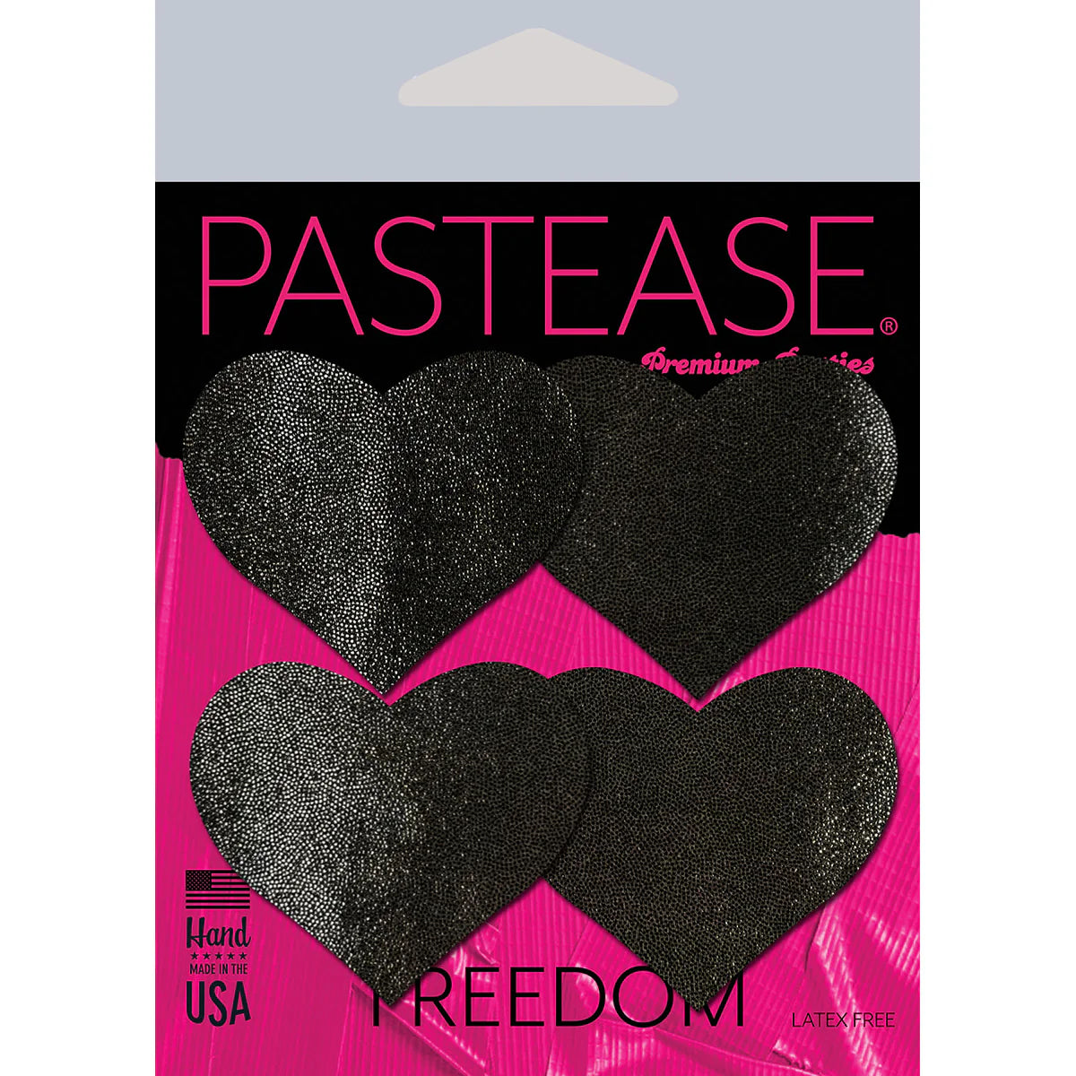 BLACK Glitter Hearts Pastease